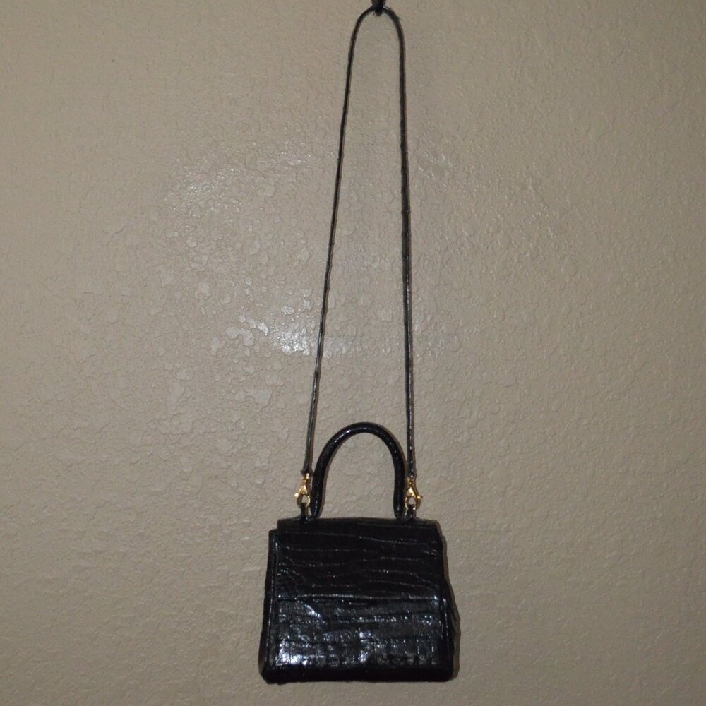 NWT $2650 Nancy Gonzalez Black Crocodile Top Handle Shoulder Handbag - Picture 2 of 11